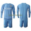 Original Trikotsatz Manchester City Heimtrikot 2021-22 Langarm Für Kinder